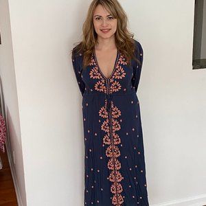 Free People Peasant Maxi Dress Small Boho